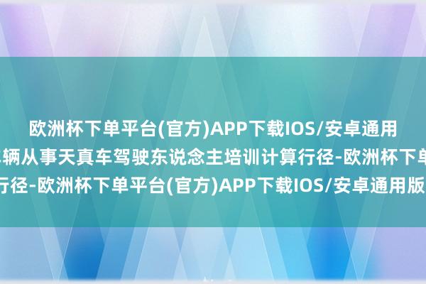 欧洲杯下单平台(官方)APP下载IOS/安卓通用版/手机版使用报废的车辆从事天真车驾驶东说念主培训计算行径-欧洲杯下单平台(官方)APP下载IOS/安卓通用版/手机版