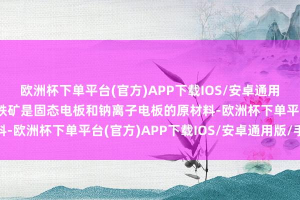 欧洲杯下单平台(官方)APP下载IOS/安卓通用版/手机版投资者：钛铁矿是固态电板和钠离子电板的原材料-欧洲杯下单平台(官方)APP下载IOS/安卓通用版/手机版