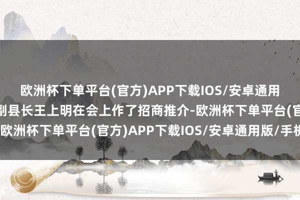 欧洲杯下单平台(官方)APP下载IOS/安卓通用版/手机版澄迈县政府副县长王上明在会上作了招商推介-欧洲杯下单平台(官方)APP下载IOS/安卓通用版/手机版