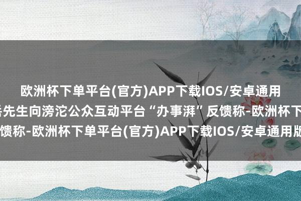 欧洲杯下单平台(官方)APP下载IOS/安卓通用版/手机版来自北京的岳先生向滂沱公众互动平台“办事湃”反馈称-欧洲杯下单平台(官方)APP下载IOS/安卓通用版/手机版